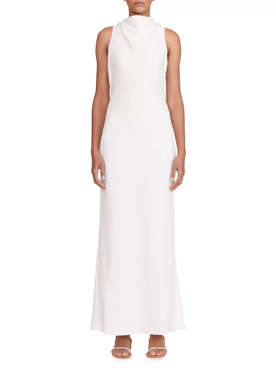 staud open back dress Staud Zenith Dress in Black