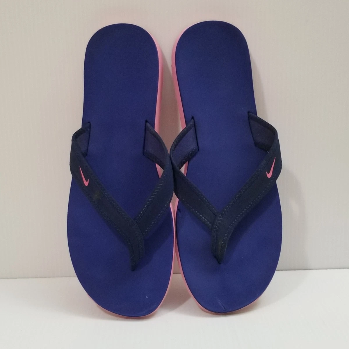 Nike Flip Flop Womens 10 Blue Celso Thong Slip On Casual Flats Sandal  314870-408