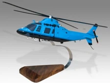 AgustaWestland Agusta A109 Desk Wood Helicopter New Model Small Scale 1/48