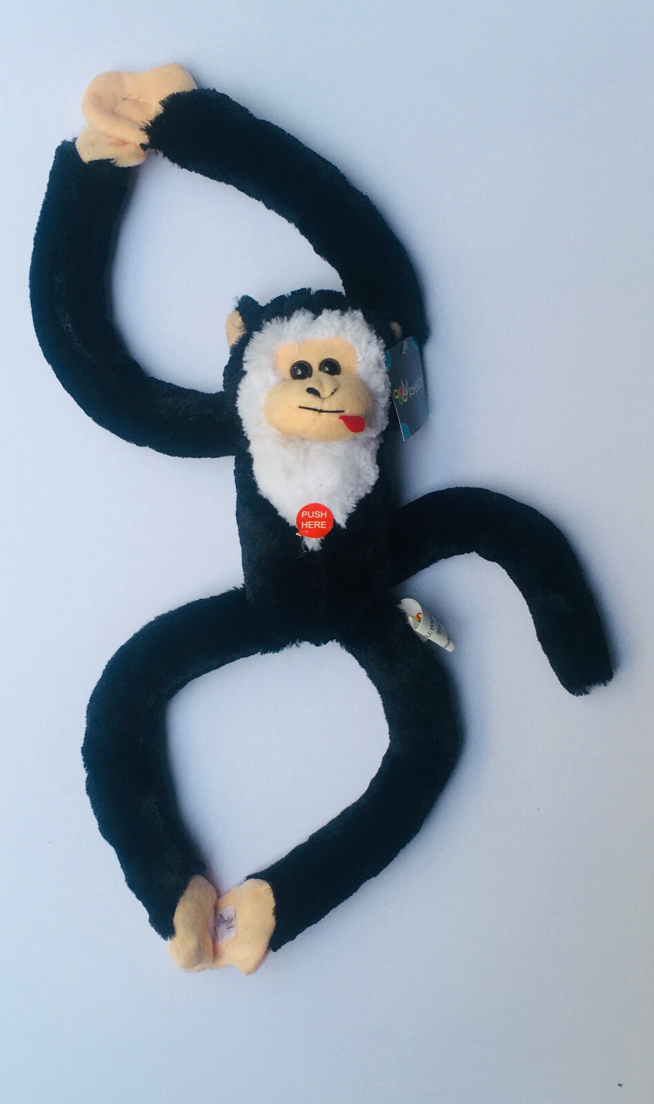 26" Plush Hanging Monkey STUFFED ANIMAL monkeys Hook Loop HANDS GIFT