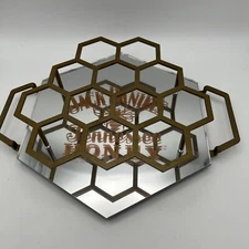 Jack Daniels Tennessee Honey Mirrored Honeycomb Shot Tray