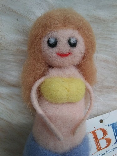 MERMAID ARIEL Wool Ornament Coastal Christmas - Picture 3 of 3
