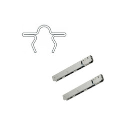 Profile 22 15.5mm Snap In Steel Patio Door Track 2.4m and Wheel Set 