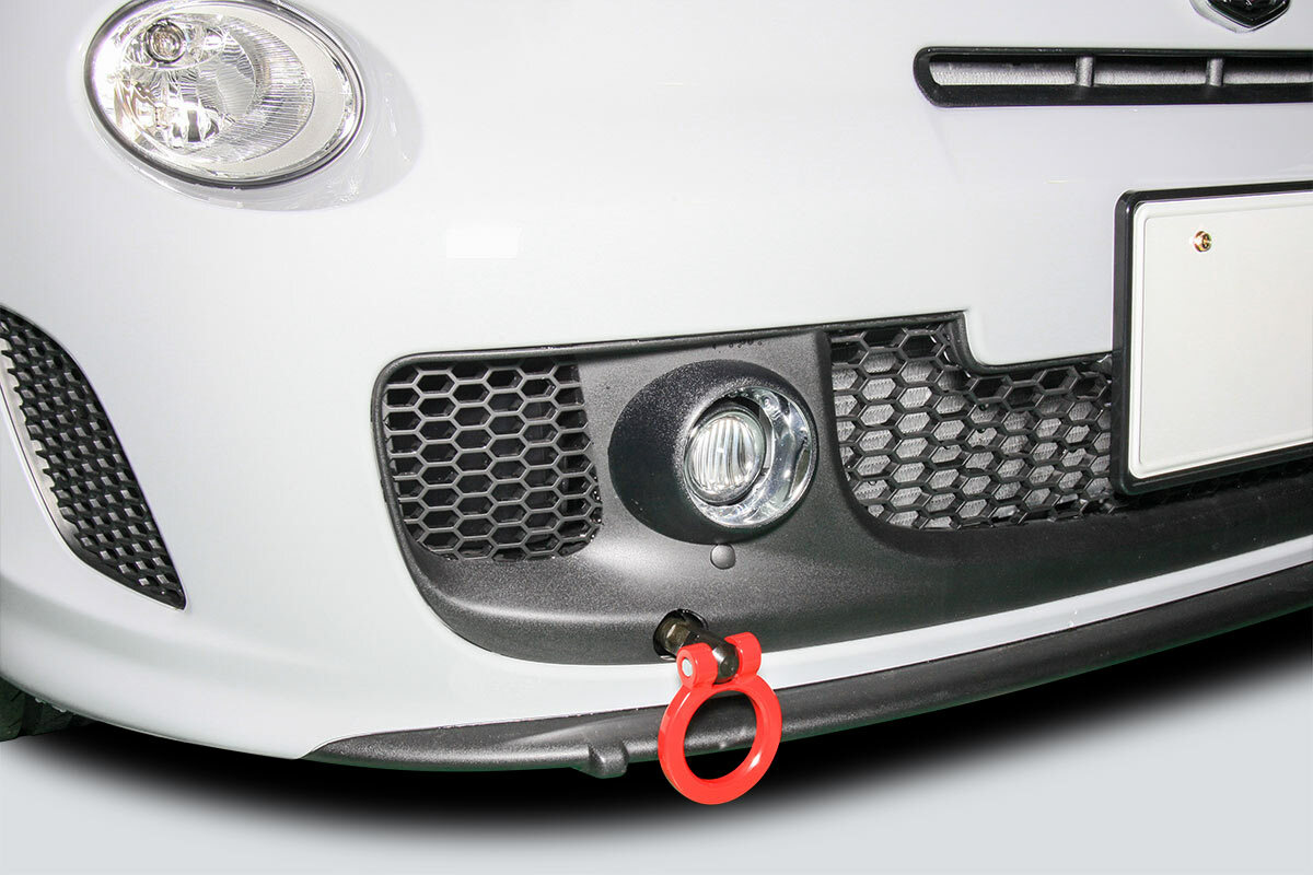 OKUYAMA TOWING HOOK Fr SILVER For FIAT ABARTH 500 31212 31214