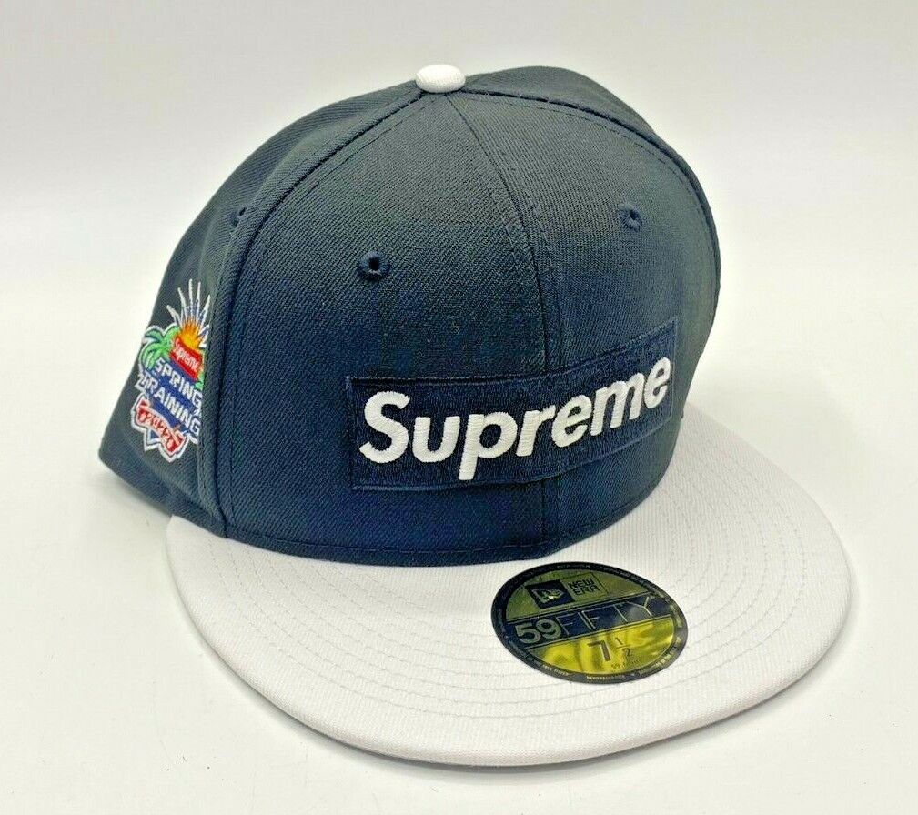 Supreme Champions Box Logo New Era Hat Cap Size 7 1/4 + 7 3/8 SS21 2021