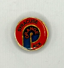 Vintage Syracuse University Orange Pack Gold Toned Metal Pinback Button Uncommon
