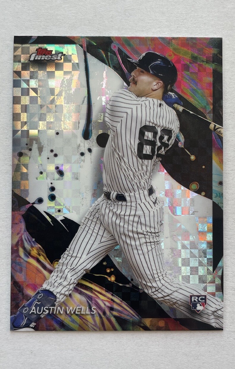 2024 Topps Finest Austin Wells Uncommon Checkerboard NY Yankees RC Rookie #116