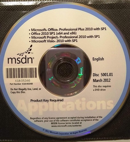 Microsoft Office Professional Pro 2010 Project Visio Professional w/ 3 Keys - Picture 4 of 4