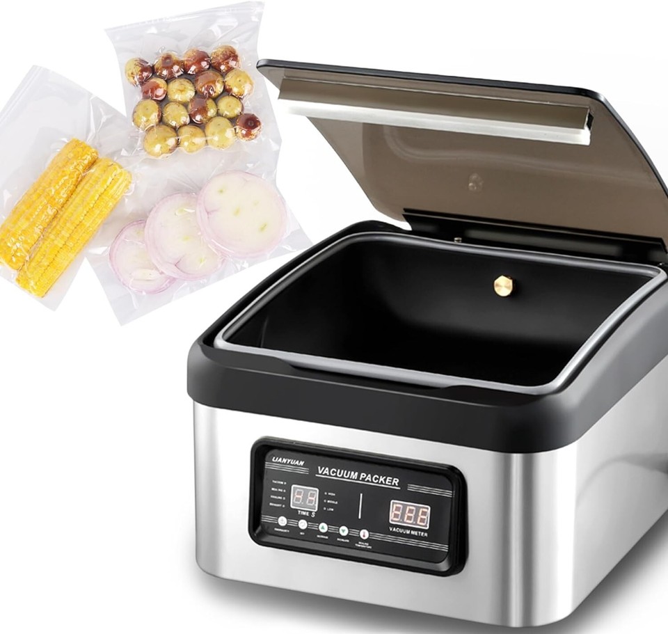 Wixkix 12in Commercial Chamber Vacuum Sealer Machine Food Saver Foods