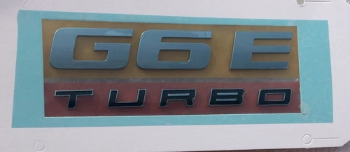 Ford Falcon FG G6E Turbo boot lid badge - BLACK - new genuine
