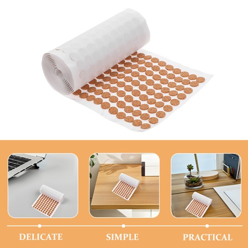 Cork Rubber Pad Protector Anti Slip Furniture Pads Cabinet Cushion Dots - Picture 6 of 12