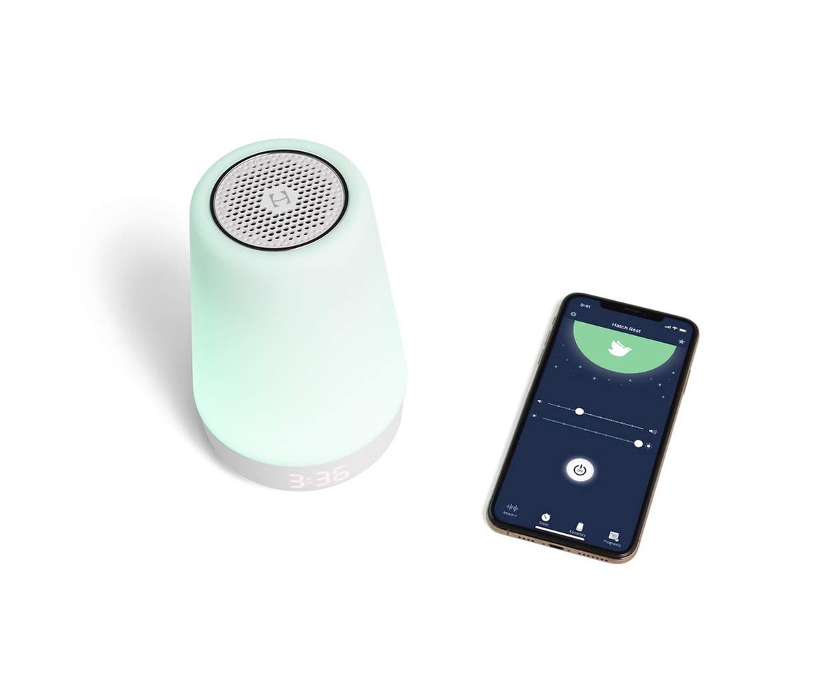 Hatch Rest+ 1st Gen Baby Sound Machine, Night Light, Time-to-Rise Plus  Audio