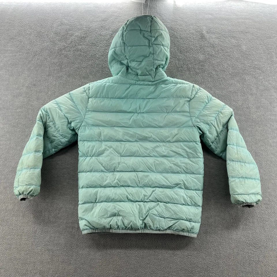 Eddie Bauer Niña Niños Talla S (7/8) Capucha Relleno Reversible Puffer Chaqueta Foto 3 de 4