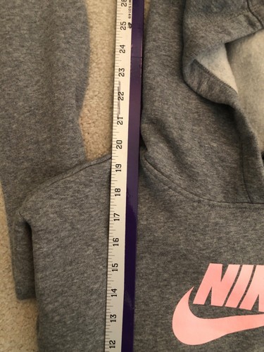 Nike Sportswear Fleece Big Girl Grey Hoodie DC7663 091 Size XL - Picture 7 of 10