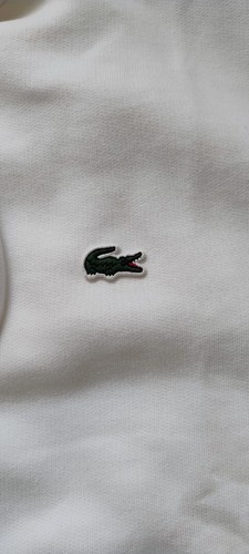 Lacoste White Cotton Mens Large Hoodie NWT Size 5 - Picture 3 of 6