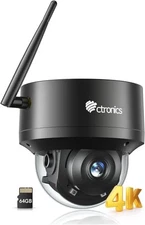 Ctronics Outdoor Security Camera, 4K, AI Tracking, 5G Wi-Fi, Human/Pet/Veh [NEW]