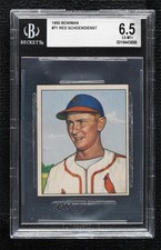 1950 Bowman Red Schoendienst #71 BGS 6.5 HOF 0q3