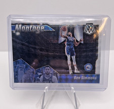 2019-20 Panini Mosaic Montage White Prizm /25 Ben Simmons  #17 SP 76ers