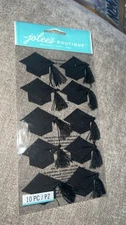 Rare!! Jolee's Black Graduation Caps Scrapbook Stickers SPJBLG229