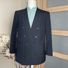 Men's Ducatti Midnight Blue Tuxedo Suit 42S Striped