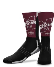 Mississippi State University Bulldogs NCAA  Surge Crew Socks Medium NCAA Black