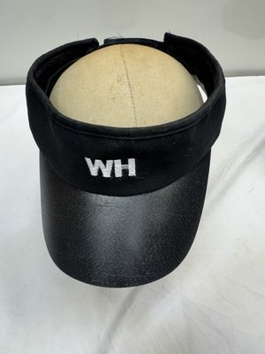 Waffle House Visor Black White Embroidered Logo Hat Cap WH Adjustable