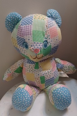 Vintage Knickerbocker Holly Hobby Patchwork Ragdoll Bear Plush Stuffed Animal