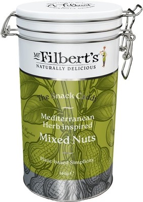 Mr Filbert s Mediterranean Herb Mixed Nuts   140g Sharing Bag | Gourmet Nut