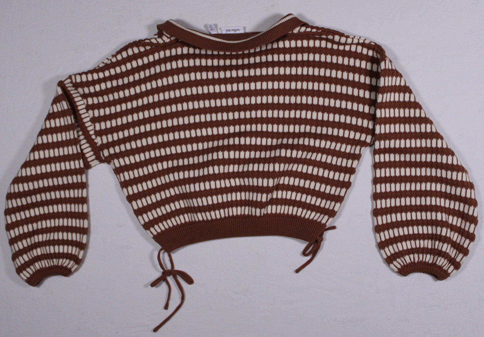 Willow + Root Collard Split Neck Cropped Sweater … - image 7