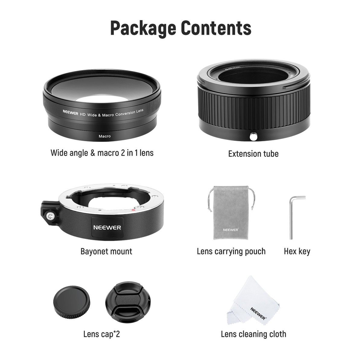 NEEWER Wide Angle Macro Lens for Canon G7X Mark III 18mm HD 10x w