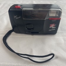 Polaroid 35mm One Film Black Builtin Flash Auto Focus Point Shoot Camera Works