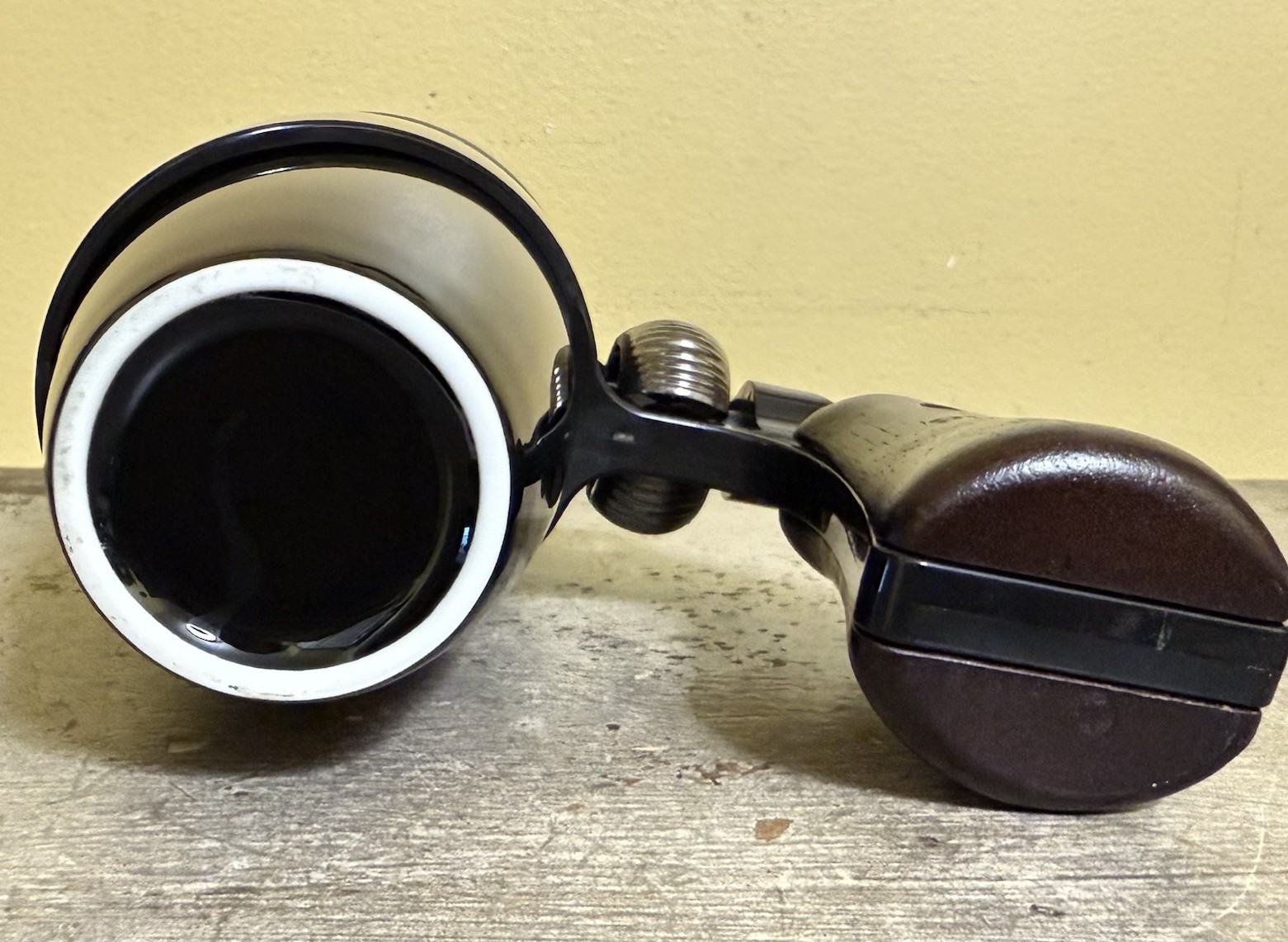 Pukomc Revolver Coffee Mug w/Lid Unique Ceramic Coffee Cup Comfortable Grip 16oz