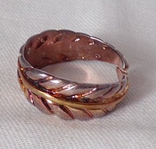 Fashion Ring, Unbranded, Adjustable Size, Looks Like Copper Leaves Overlaying.