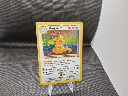 Pokémon TCG Fossil Holo Dragonite 4/62 Unlimited LP/NM Original Owner