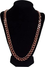 1 Pure Copper Cuban Link Necklace Heavy Solid Statement Jewelry Chain 24"...
