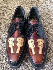 Tredair Oxford Shoes Guitar Design Brown Leather US Mens Size 10