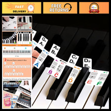 Removable Piano Note Guide with Semitones - Perfect for Beginners  Learning