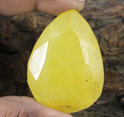Madagaskar Gelbe Saphir 261.70 CT Natürlich Birne Cut Edelstein Jubiläum Gift