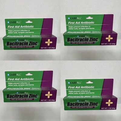 CareAll Bacitracin Zinc Pomada Antibiótica 1 oz   Primeros Auxilios Pack 4