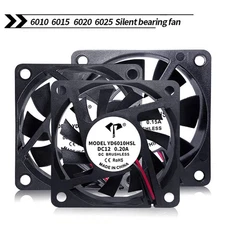 DC Brushless Cooling Fan 6010 6015 6020 6025 Silent Computer Case Cooling Fan