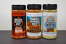 Boars Night Out Trio - Award Winning BBQ Rub, Midwest Dust, & White Lightening