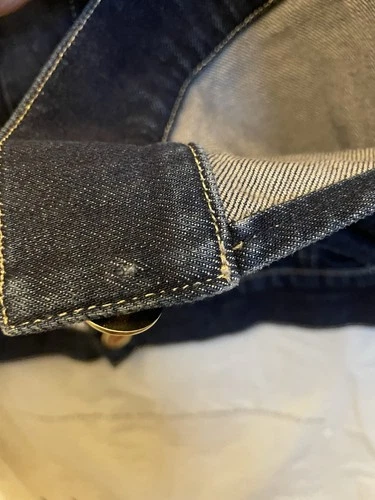 VERSACE JEANS COUTURE DARK BLUE RUGGED DENIM JACKET GOLD BUTTONS NEW MED 50 MEN image 12