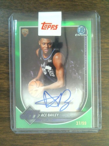 2025-26 Bowman Chrome Ace Bailey Green Refractor Autograph /99