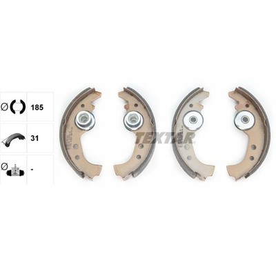 Textar Bremsbackensatz Vorne, Hinten für Abarth RITMO Fiat 500 PANDA SEICENTO