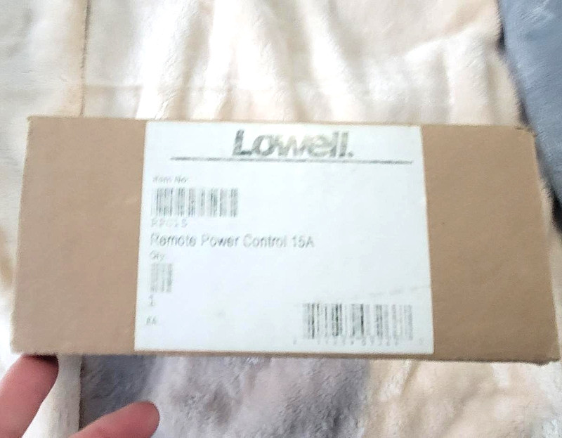 Lot of 5 Lowell RPC-15 Remote Power Control Duplex Outlet 15A 6 ft Cord Sealed