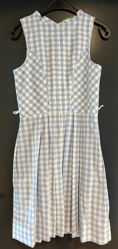 Damen Trachten Dirndl ärmellos Hellblau-Weiß kariert ca. Gr. 36 v. C&A - Bild 2 von 2