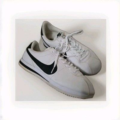 Nike Cortez Basic Leather White Black Low 819719-100 Men's Size 8 US 2015   