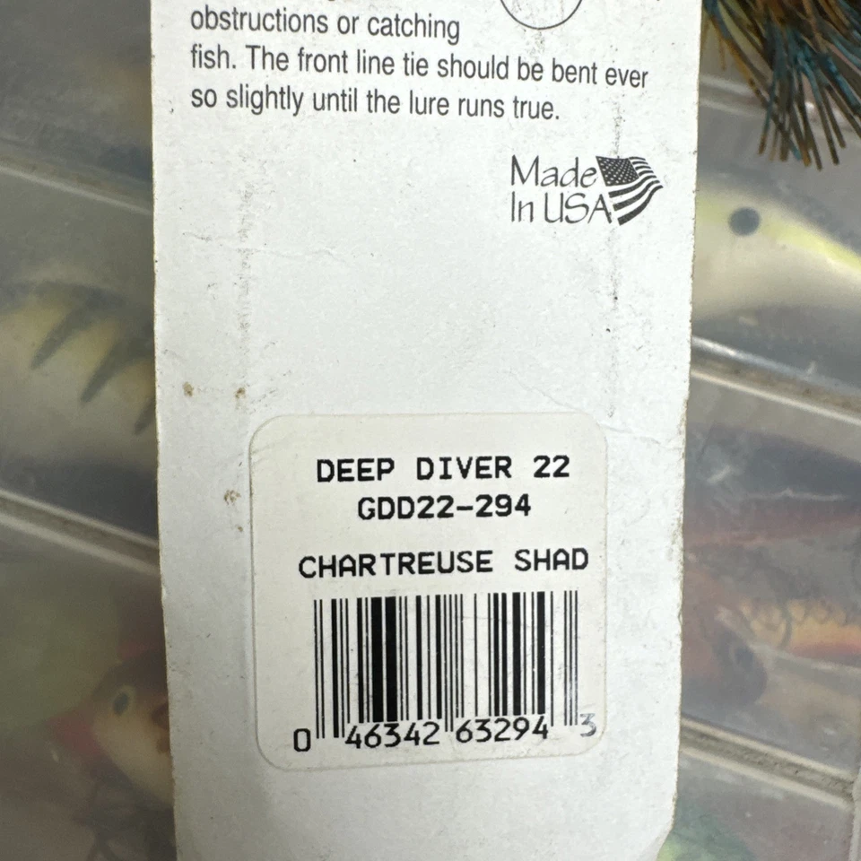 Norman Lures DD22 Crankbait Chartreuse Shad 11-17 pies Gizzard Shad Sexy Shad Nip Foto 3 de 3