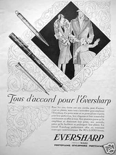 ADVERTISEMENT 1928 EVERSHARP ALL AGREE FOUNTAIN PEN HOLDER PEN HOLDER WALLET