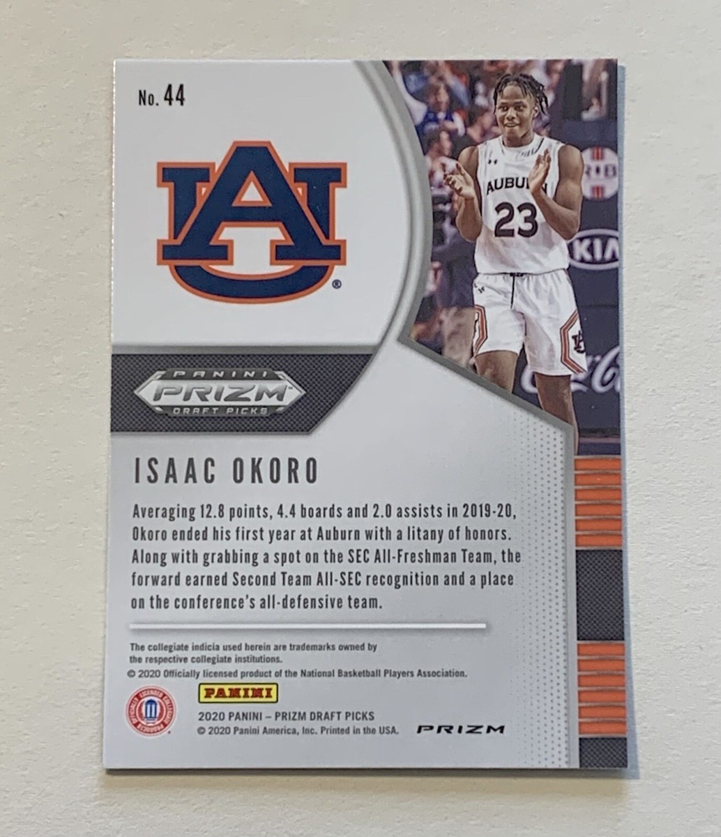 2020 Panini Prizm Draft Picks Isaac Okoro #44 Red White Blue Prizm